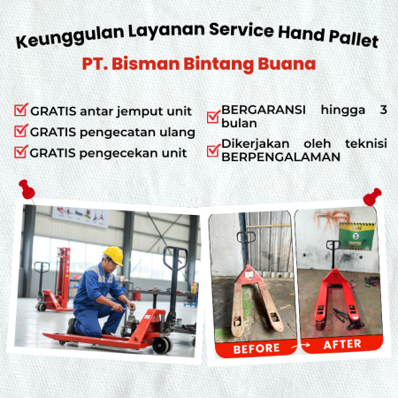 keunggulan service hand pallet | PT. Bisman Bintang Buana