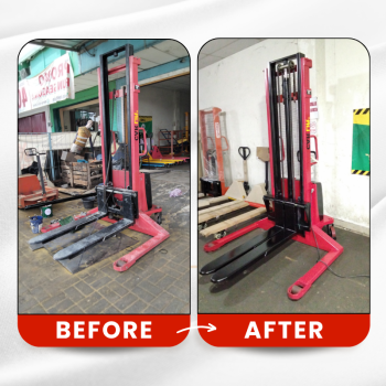 Service hand lift before after PT Bisman Bintang Buana