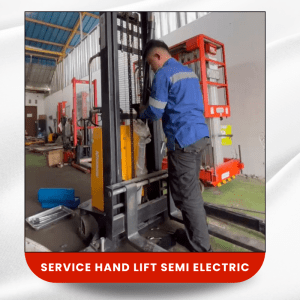 service hand lift semi electric oleh PT Bisman Bintang Buana